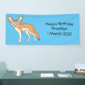 Fennecフォックスカートゥーンイラストレーション 横断幕 (トレードショー)