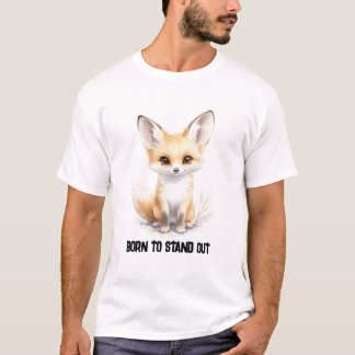 Fennec生まれ Foと「目立つエレガント」Tシャツ Tシャツ