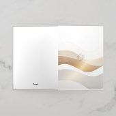 Fennec Essenceで砂漠の波を静める | セミニマルス 箔グリーティングカード (外側レイダウン)