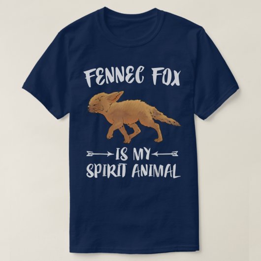 Fennec Foは私の精神動物だ Tシャツ (デザイン正面)