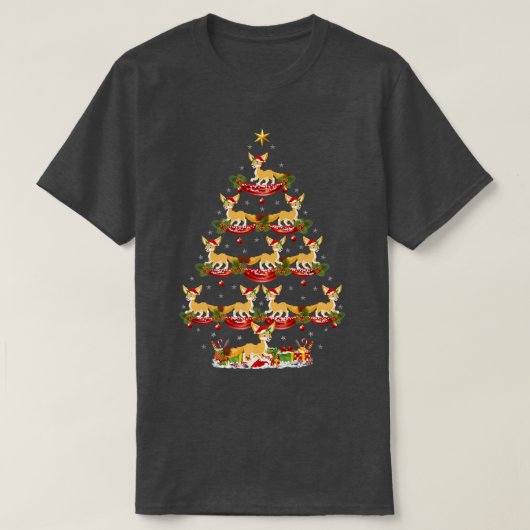Fennec Foクリスマスツリー照明Fennec For Christmas T Tシャツ (デザイン正面)