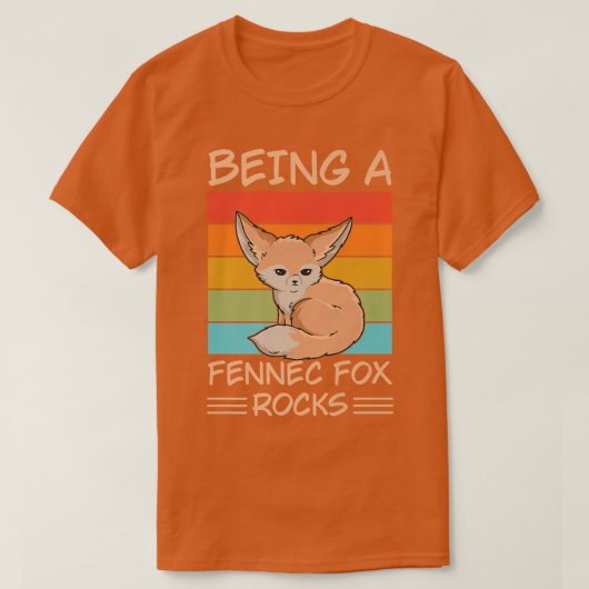 Fennec Fo Lovのための岩のデザインのためのfennec Tシャツ (デザイン正面)