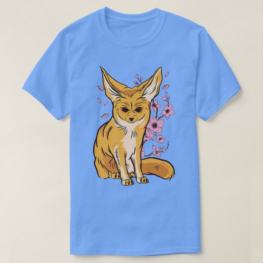 Fennec For Flower Desert Animal Ears Fennec For Lo Tシャツ (デザイン正面)