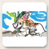 Fennec fox cute コースター (正面)