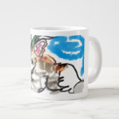 Fennec fox cute ジャンボコーヒーマグカップ (正面右)