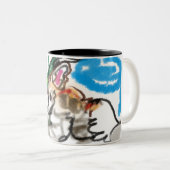 Fennec fox cute ツートーンマグカップ (正面右)