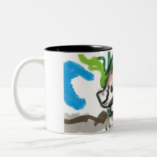 Fennec fox cute ツートーンマグカップ (左)