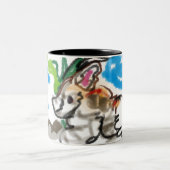 Fennec fox cute ツートーンマグカップ (中央)