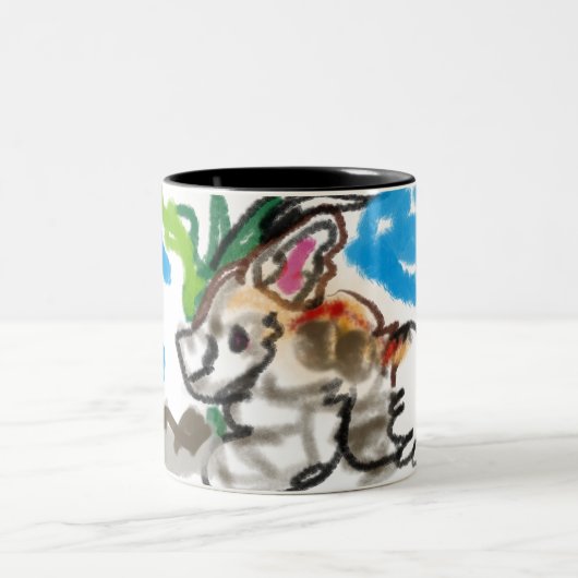 Fennec fox cute ツートーンマグカップ (中央)