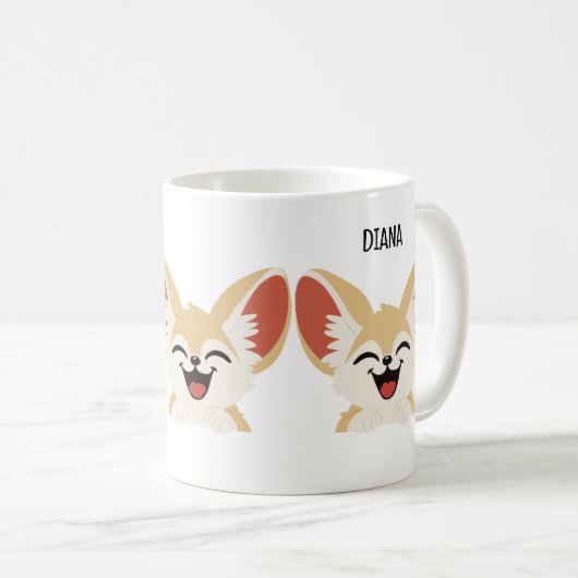 Fennec Fox Mug, Funny Fennec Fox Gift コーヒーマグカップ (正面右)