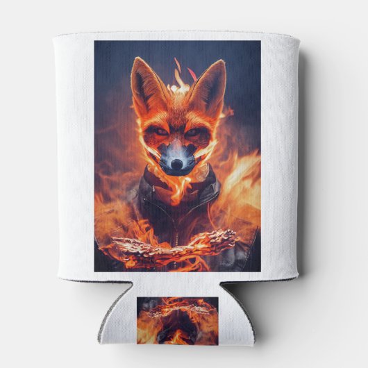 Fennec Fox on Fire 缶クーラー (裏面)