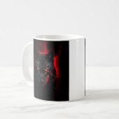 Fenrir – 黒い狼と赤い目 コーヒーマグカップ (正面左)