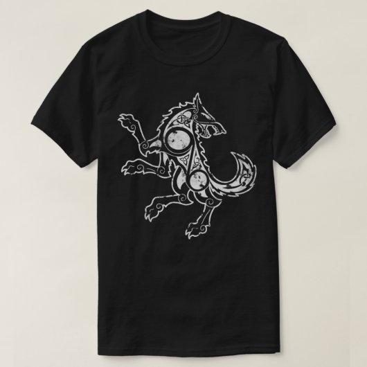 Fenrir viking symbol tシャツ (デザイン正面)