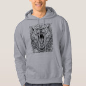Fenrir Wolf Norse Mythology Chains Sketch Art Hood パーカ (正面)