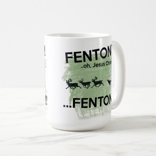 Fenton -イエス・キリスト!! Fenton犬のマグ コーヒーマグカップ (正面右)