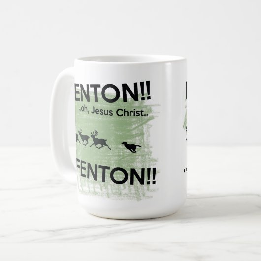 Fenton -イエス・キリスト!! Fenton犬のマグ コーヒーマグカップ (正面左)