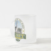 Fenwickの島の灯台 フロストグラスマグカップ (正面左)