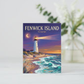 Fenwick Island Lighthouse USA ポストカード (スタンド正面)