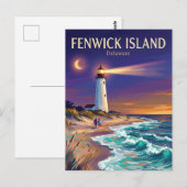 Fenwick Island Lighthouse USA ポストカード (正面/裏面)