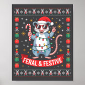 Feral And Festive Ossum Christmas Sweater  ポスター (正面)