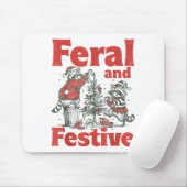 Feral And Festive Raccoon Santa Christmas Holiday マウスパッド (マウス)