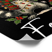 Feral And Festive Raccoon Santa Hat Christmas Ligh ポスター (角)