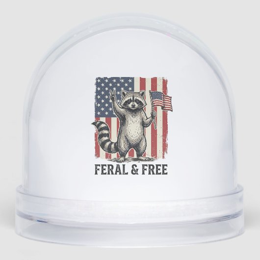 Feral and Free Patriotic Raccoon Vintage Shirt Des (正面)