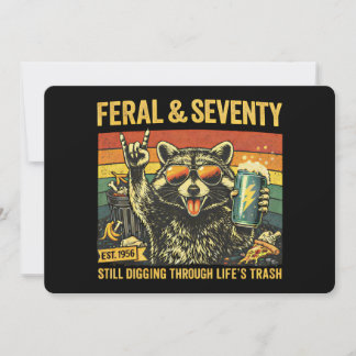 Feral and Seventy 70th Birthday Sarcastic Seventie 招待状