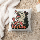 Feral Angry Possum Not Today Typography クッション (ブランケット)