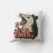 Feral Angry Possum Not Today Typography クッション (裏面)