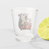 Feral Angry Possum Not Today Typography ショットグラス (裏面)