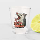 Feral Angry Possum Not Today Typography ショットグラス (正面)