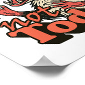 Feral Angry Possum Not Today Typography ポスター (角)