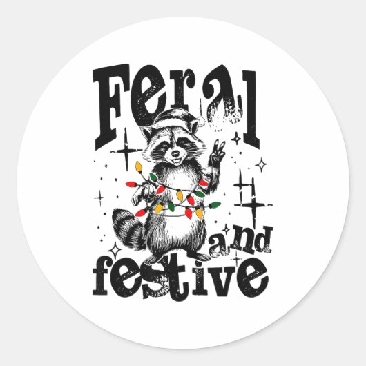 Feral But Festive, Overstimulated But Festive ラウンドシール (正面)