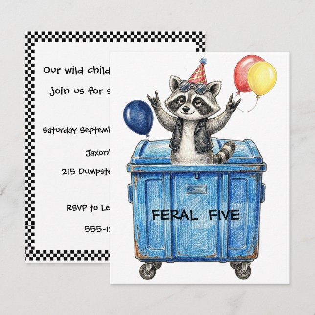 Feral Five 誕生日 アライグマ デジタルダウンロード (正面/裏面)