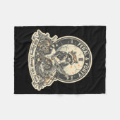 Feral Forty Raccoon Funny 40th Birthday Outfits Wo フリースブランケット (正面(横))