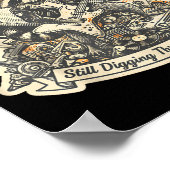 Feral Forty Raccoon Funny 40th Birthday Outfits Wo ポスター (角)