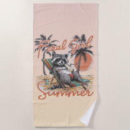 Feral Girl Summer ビーチタオル
