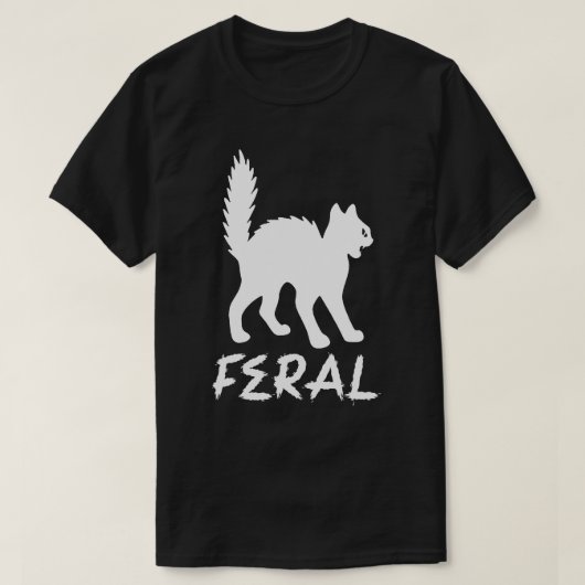 FERAL GOTH PUNK KITTY CAT SHIRT Tシャツ (デザイン正面)