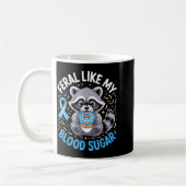 Feral Like My Blood Sugar Raccoon Outfit With Donu コーヒーマグカップ (左)