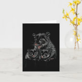 Feral Mom Ossum Funny Animal Quote Mother’s Day  カード (黄色い花)