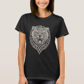 Feral Viking Bear u2013 Norse Knotwork Nordic Natu Tシャツ (正面)