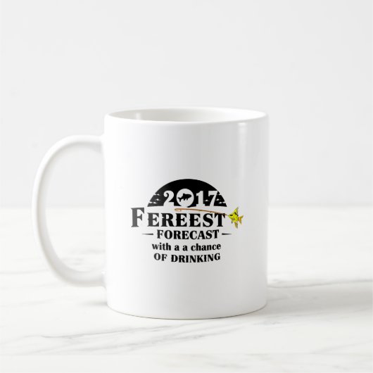 Fereest Forecast: 飲んで釣りを楽しもう コーヒーマグカップ (左)