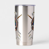 Ferguson Clan Badge Tartan & Swords 保温保冷タンブラー (左面)