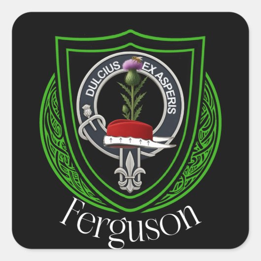 Ferguson Scottish Clan Crest  スクエアシール (正面)