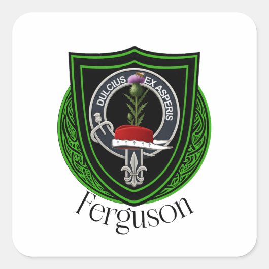 Ferguson Scottish Clan Crest  スクエアシール (正面)