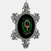 Ferguson Scottish Clan Crest スノーフレークピューターオーナメント (左)