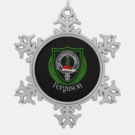 Ferguson Scottish Clan Crest スノーフレークピューターオーナメント