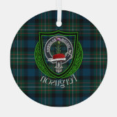 Ferguson Scottish Clan Tartan & Crest ガラスオーナメント (裏面)