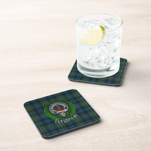 Ferguson Scottish Clan Tartan & Crest コースター (右側)